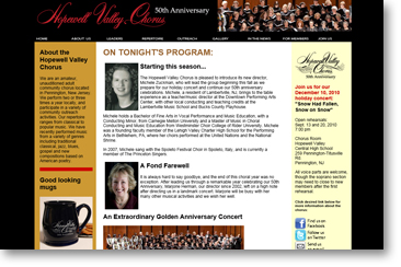 Hopewell Valley Chorus website